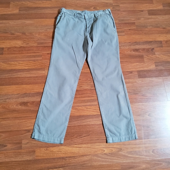 Save Khaki Men's 100% Cotton Twill Lightweight Trousers Pants Size 34 Grey New - Picture 5 of 9